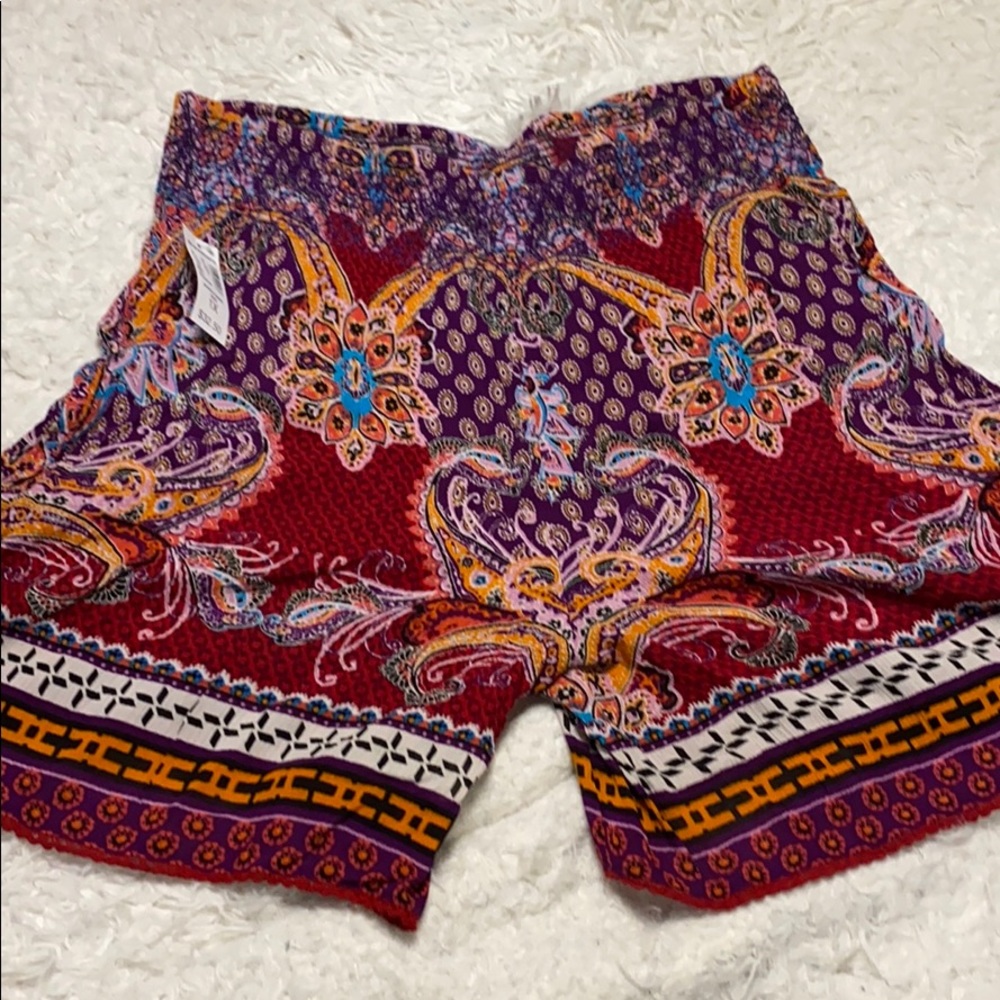 Boho plus size Bermuda shorts